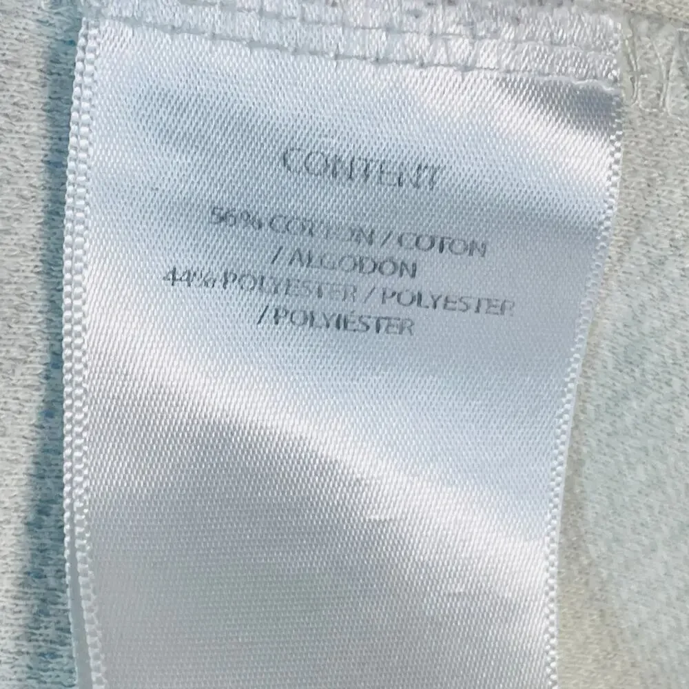 O’Neill Men’s Medium Cream Blue Striped Full Zip Hoodie Surf Skate Standard Fit